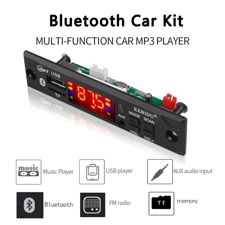 Bluetooth-Audiomodul für Auto mit 12V Stromversorgung