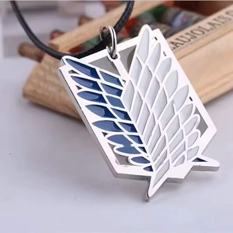 Attack on Titan Halskette – silber Anime-Kette mit silbernem Anhänger Attack on Titan