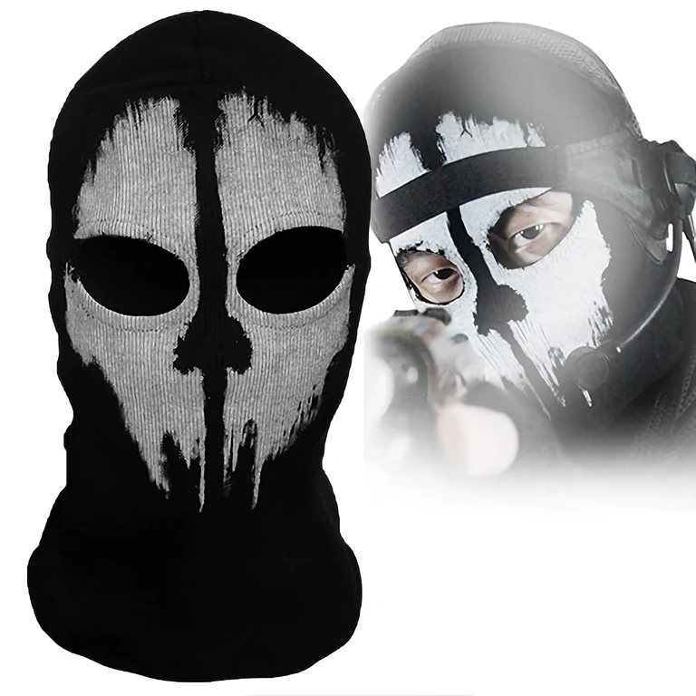 Call of Duty Ghosts Maske für Paintball und Airsoft Personalisierte Call of Duty Ghosts Maske für Outdoor-Aktivitäten, Paintball, Airsoft und Sport