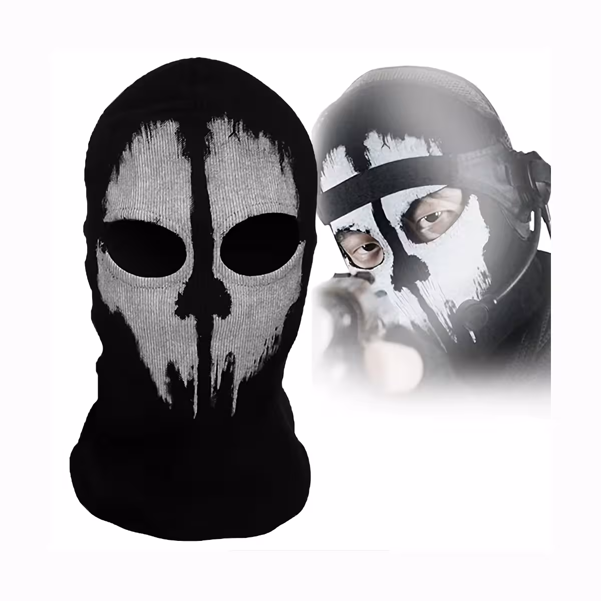 Personalisierte Call of Duty Ghosts Maske für Outdoor-Aktivitäten, Paintball, Airsoft und Sport