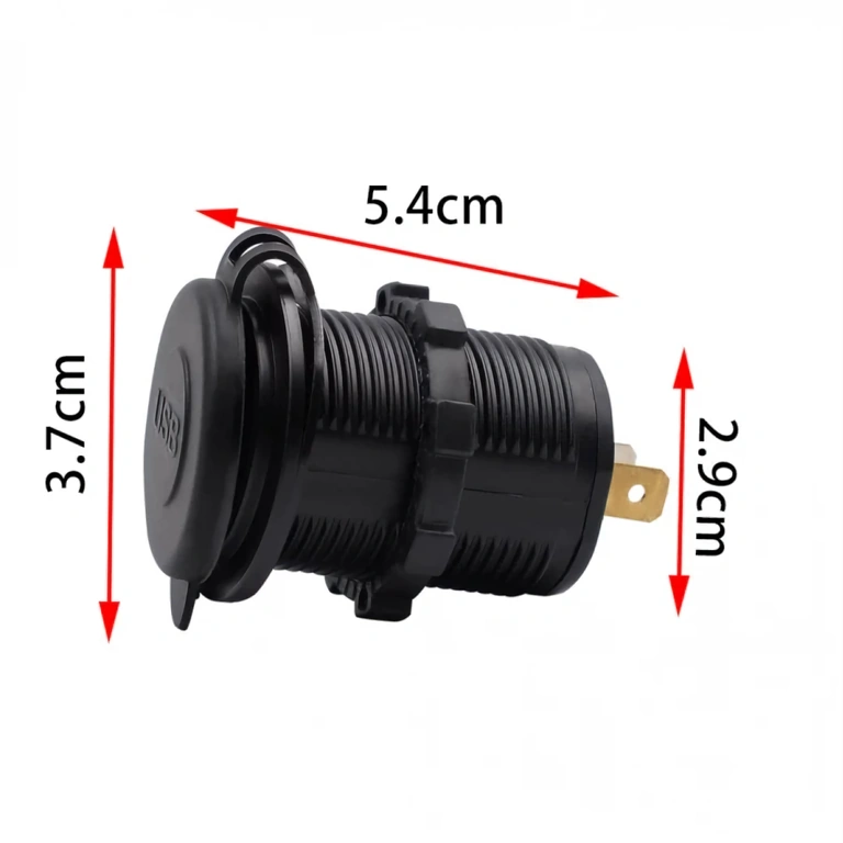 USB-Steckdose mit 2 Ports für Panel USB-Steckdose mit zwei Ports für Montage im Auto, Motorrad oder Boot