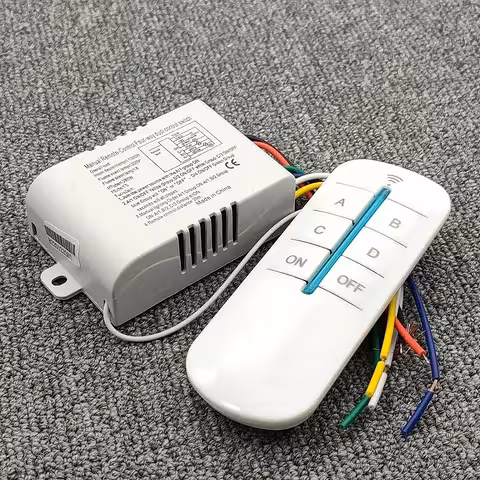 Lichtschalter mit Fernbedienung 4-Kanal 220V – Automatisierungs-Empfänger für Kronleuchter und Lampe