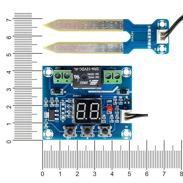 Abmessungen Bodenfeuchtigkeitssensor Messungen und Spezifikationen des Moduls XH-M214