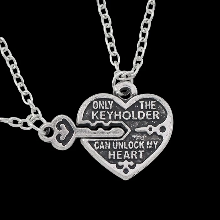 Freundschaftskette mit Schlüssel und Herz für beste Freunde