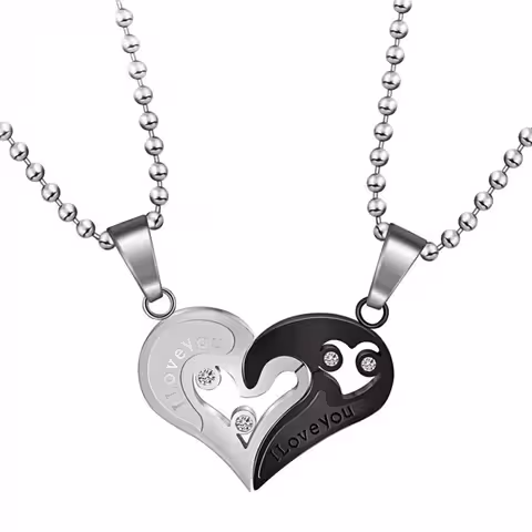 Paaranhänger – Herz-Pendants für Verliebte, romantisches Geschenk aus Edelstahl