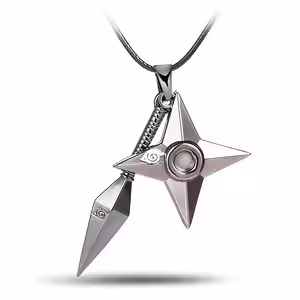 Naruto Uzumaki Cosplay Kette mit Kunai und Shuriken – Anime Zubehör