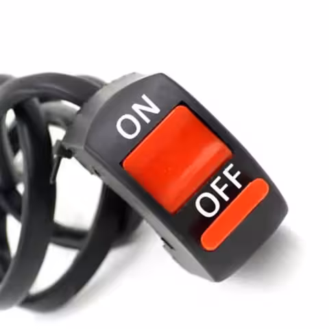 ON/OFF Lenker-Schalter 12V–48V für Motorrad, Fahrrad, Scooter, E-Bike, ATV