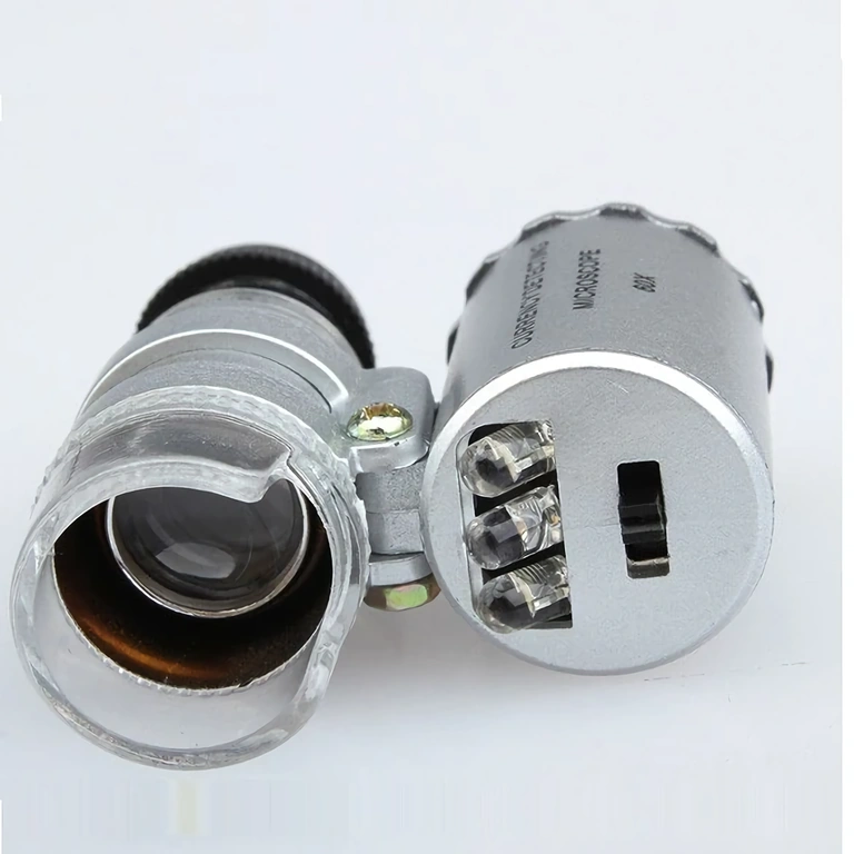 Lupe Mikroskop für Uhrenprüfung Mikroskop-Lupe ideal zur Uhrprüfung mit LED-Beleuchtung