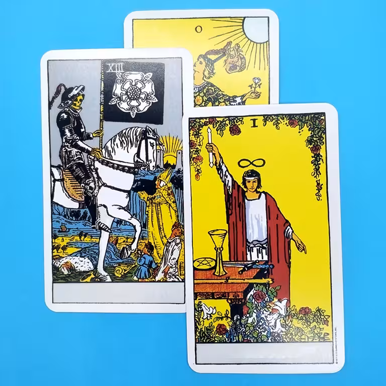 Zigeuner Tarotkarten Rider Waite – Komplettes Set 78 Karten für Wahrsagung und Divination