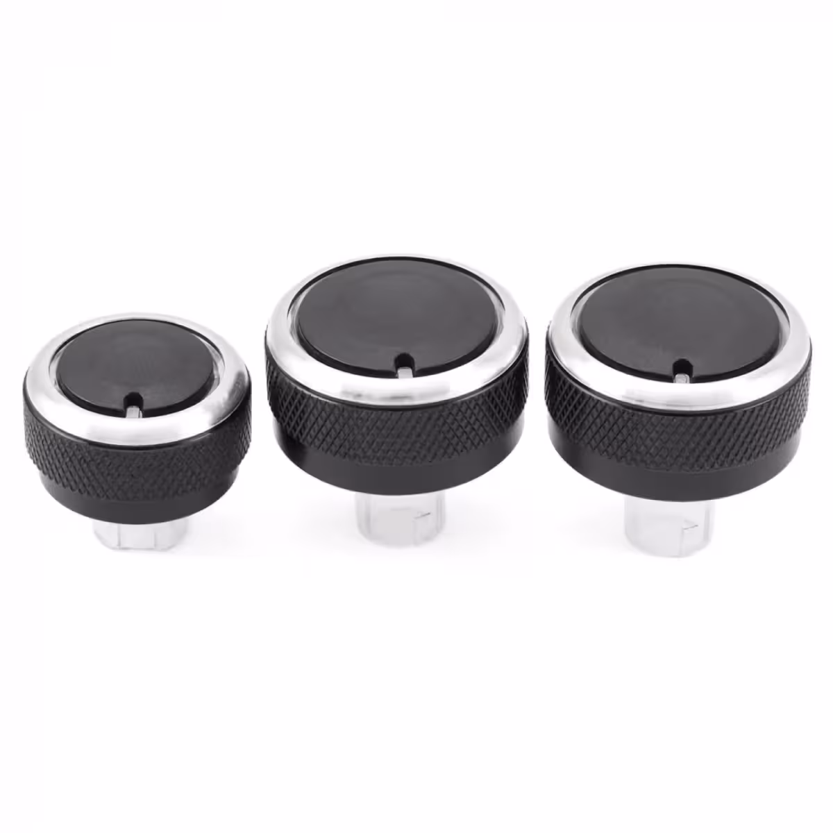 Set aus 3 Aluminium-Knöpfen für Seat Leon Klimaanlage, zweite Generation