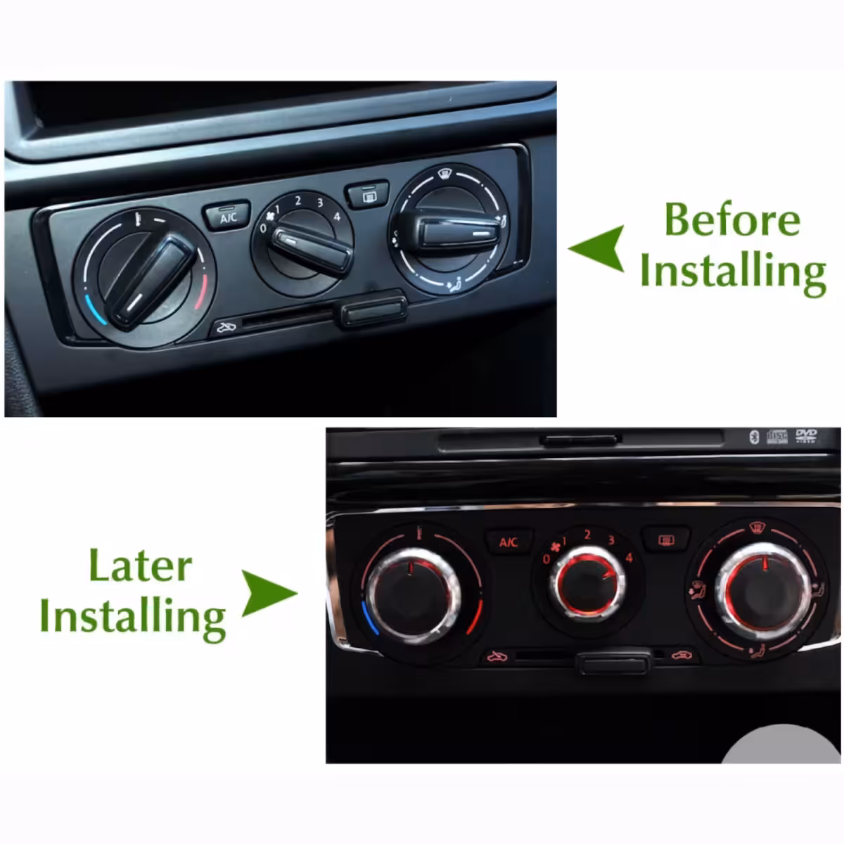 AC-Drehknöpfe Armaturenbrett Touran erste Generation