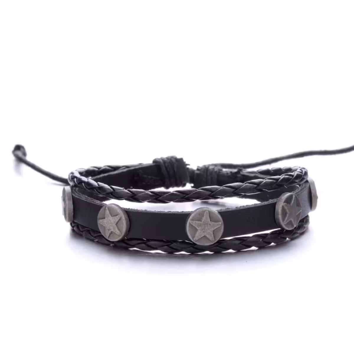 Handgemachte Accessoires für Männer – Set casual Lederarmbänder