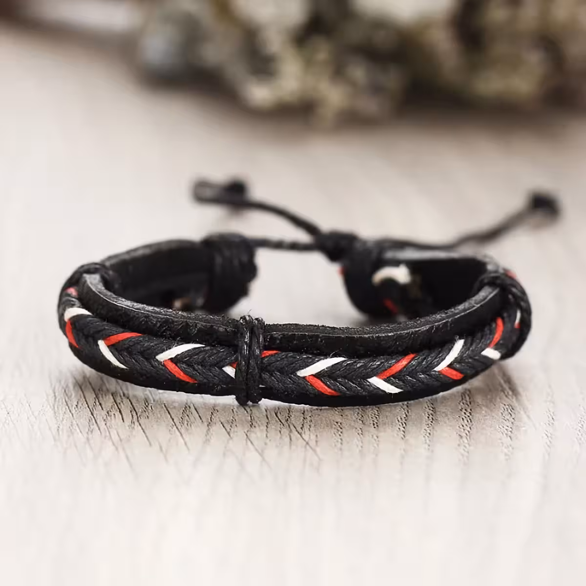 Luxus-Accessoires für Herren – Set aus Armbändern aus echtem Leder