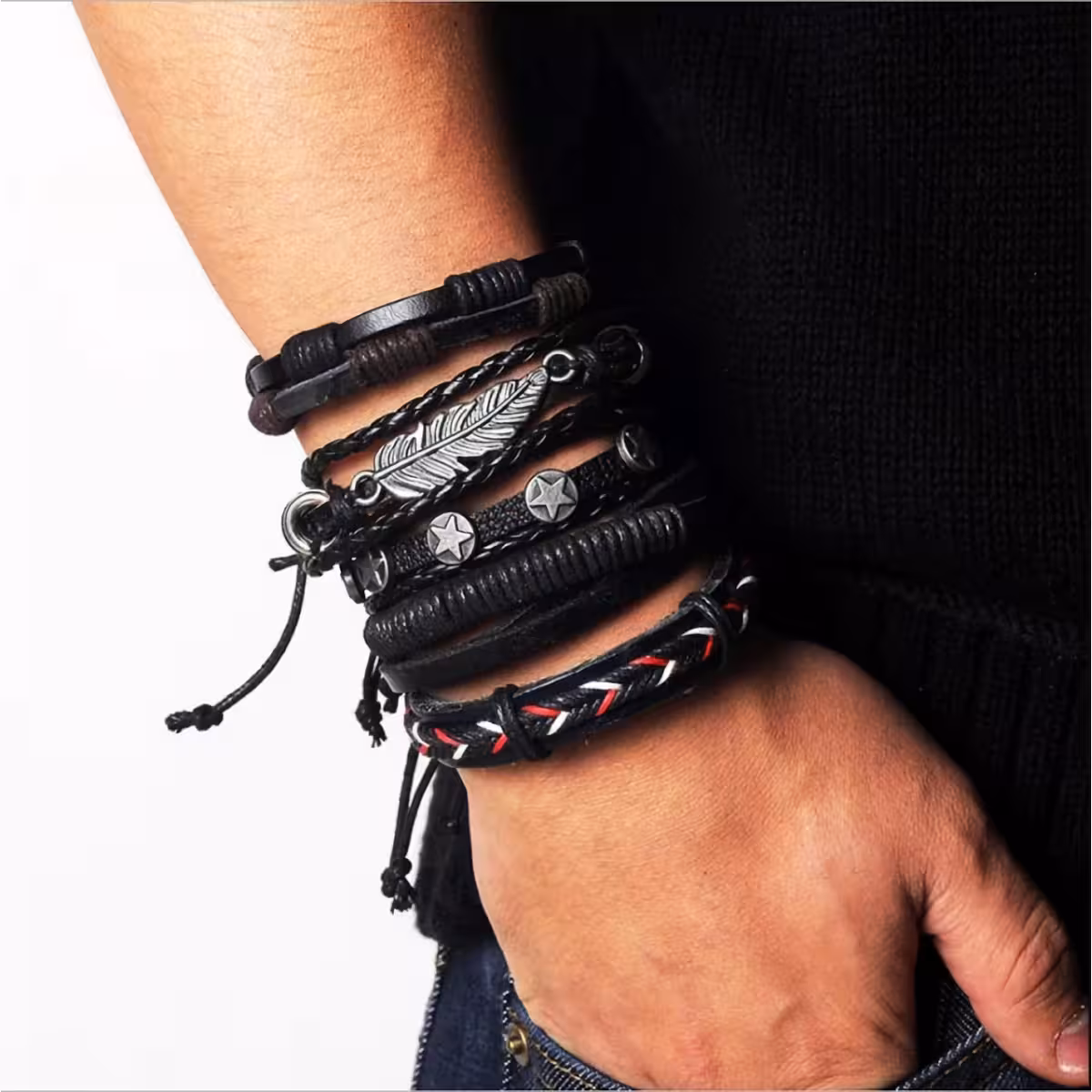 Trendige Armbänder, perfekt für moderne Outfits – Set für Herren