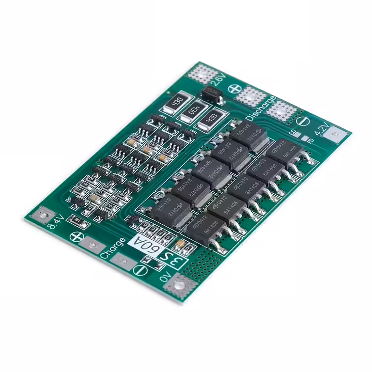 BMS 3S 60A Modul für 18650 Li-Ion Akkus – Lade-, Entlade- und Balanceschutz
