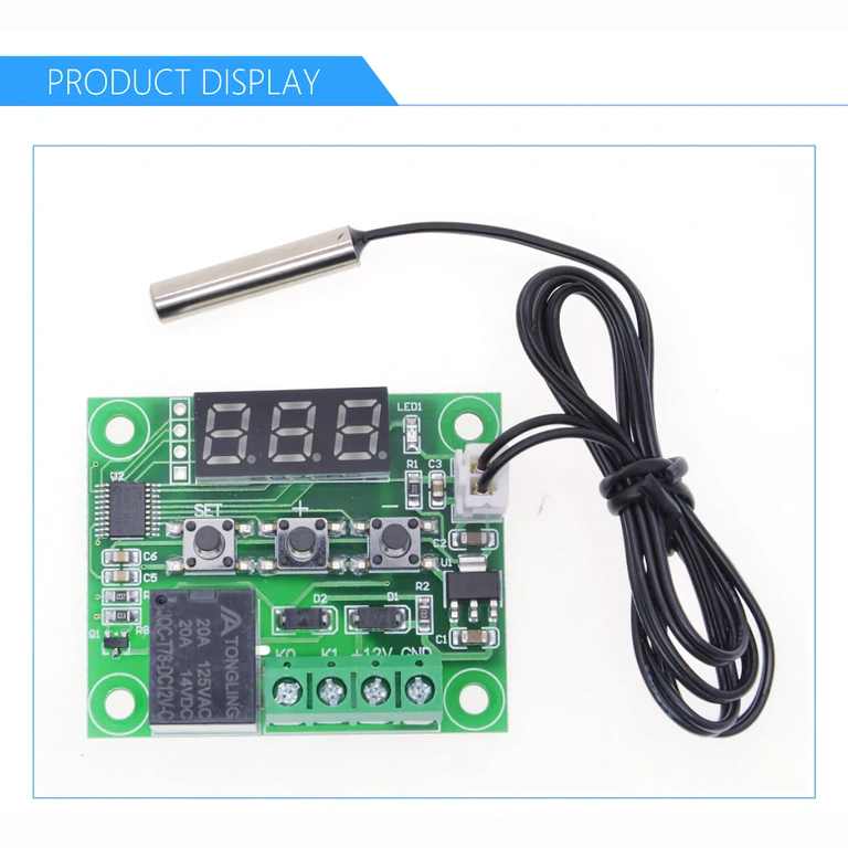 Digitalanzeige mit Dezimaltemperatur für Thermostat W1209