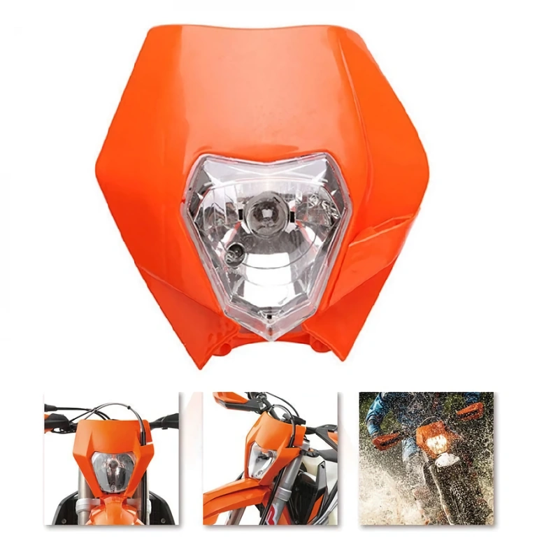 Enduro Frontmaske mit Doppelscheinwerfer, vibrationsfest montierbar