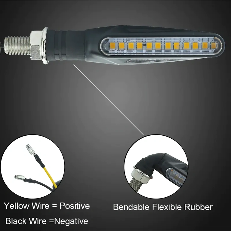 Gelbes LED-Richtungslicht für Motorrad und Roller
