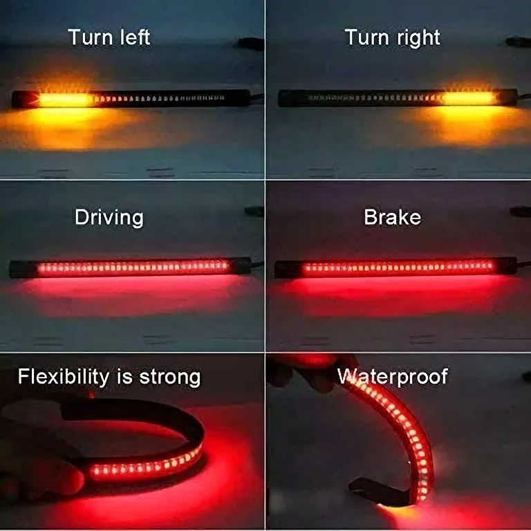 48-LED LED-Streifen für Brems- und Blinklicht Kombiniertes Brems- und Signallicht auf flexiblem Streifen