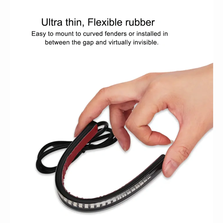 LED-Signallicht für Motorrad, flexibel Klebender LED-Streifen für links/rechts Signalisierung