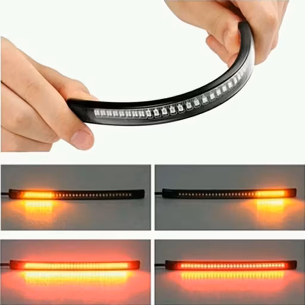 LED-Band für Brems- und Blinkerlichter Motorrad, Motorrad, Scooter, ATV – 48 flexible LEDs
