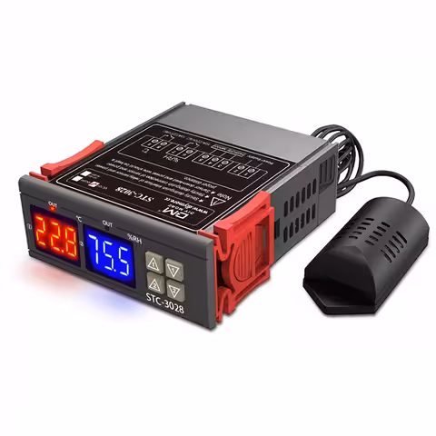 Digitaler Thermostat Hygrostat Controller STC-3028 220V mit Feuchtigkeitssensor