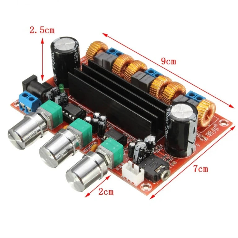 Lautstärkeeinstellungen XH-M139 – Detail Nahaufnahme der Lautstärke- und Toneinstellungen am Modul XH-M139