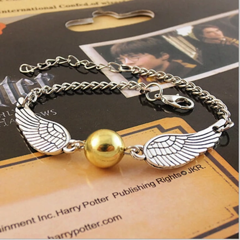 Silbernes Armband mit Magie-Thema – Golden Snitch