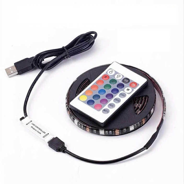 10m RGB LED Band mit Bluetooth und Fernbedienung 10m RGB LED-Streifen mit Bluetooth-Steuerung, Fernbedienung und Musiksensor