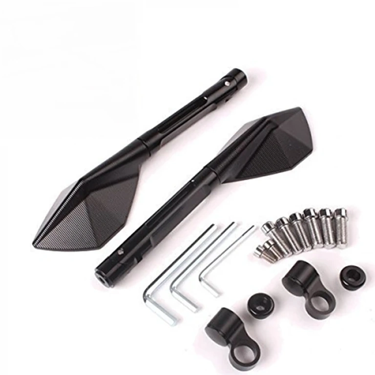 Motorradspiegel aus CNC-gefrästem Aluminium, Premium-Rizoma-Design