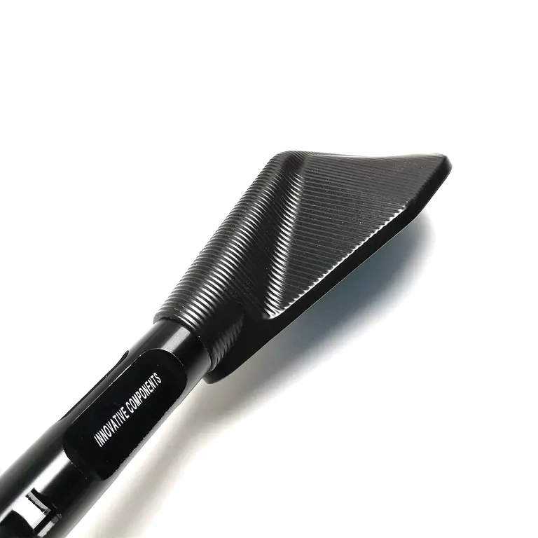 Schwarze Sportspiegel für Motorradlenker, Aluminium mit Panorama-Glas