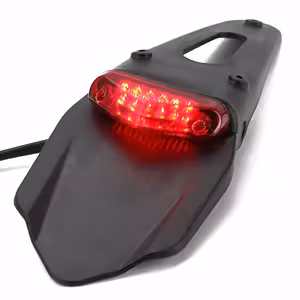 Motorrad Hinterradkotflügel mit LED-Lampe – Enduro, Motocross, Offroad Schutz