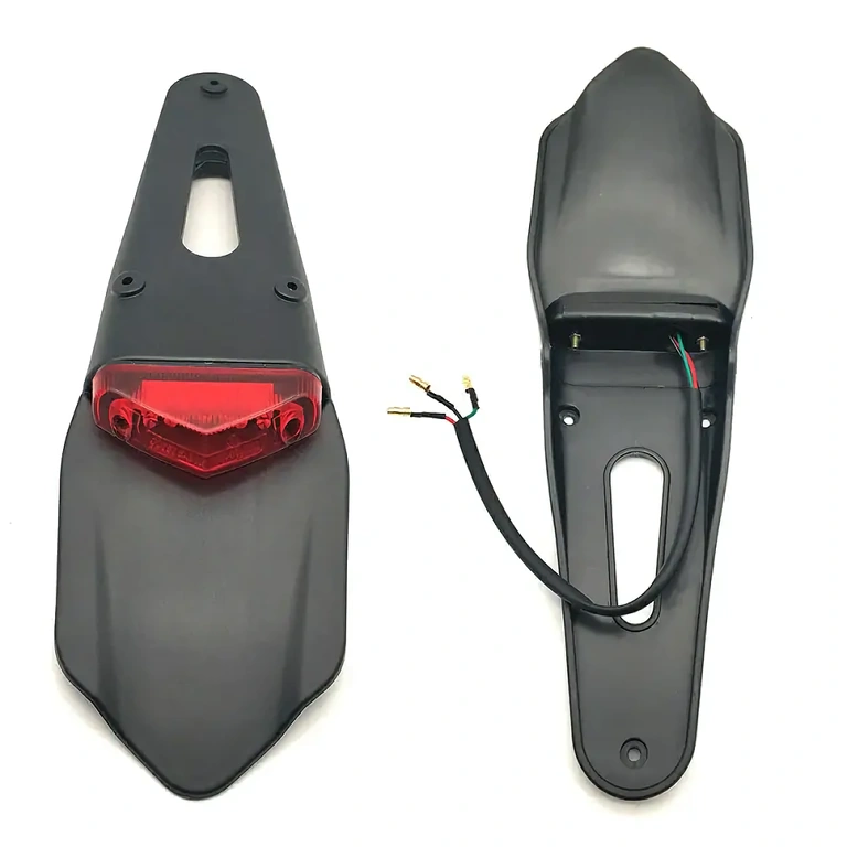 Komplettes Heckkotflügel-Set mit LED-Rücklicht für Motorrad