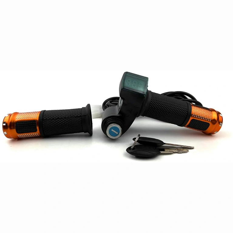 Elektrische Griffe für E-Scooter oder E-Bikes Komplettes Set Gasgriff für Beschleunigung und Spannungssteuerung