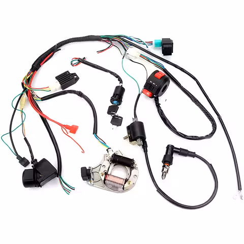 Komplette Elektroinstallation ATV 50cc–125cc – Kabelsatz + essentielle Teile