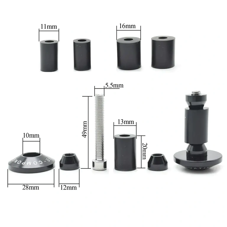 Lenkerenden mit 3 verschiedenen Dichtungsgrößen für präzise Befestigung