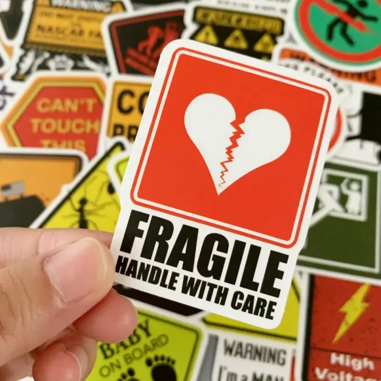 Wasser- und abriebfeste Sticker