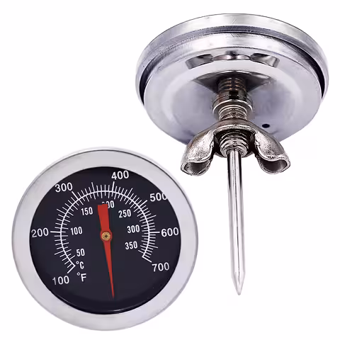 Professionelles Fleischthermometer für Grill, Backofen, Räucherofen Edelstahl 0–350°C