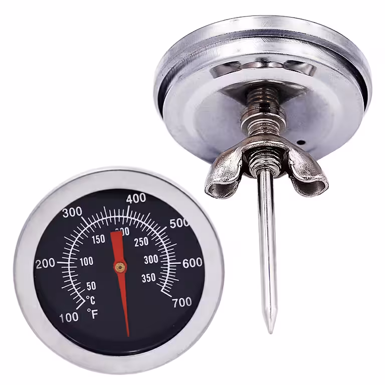 Professionelles Fleischthermometer für Grill, Backofen, Räucherofen Edelstahl 0–350°C