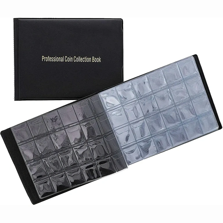 Plastikalbum für Sammlermünzen Ordner aus umweltfreundlichem OPP-Material, schützt Münzen
