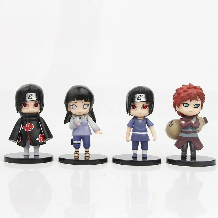 Dekoratives Naruto Shippuden Set mit kleinen Figuren für Vitrinen und Büro