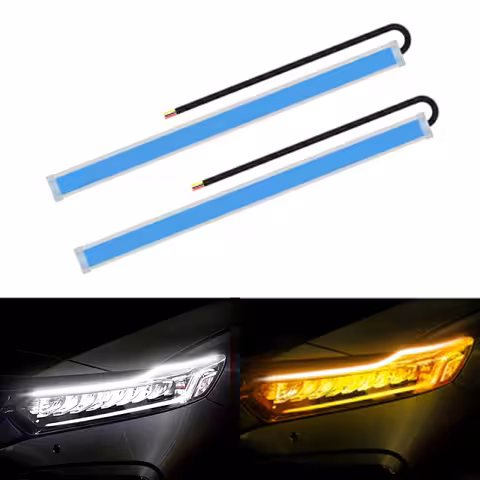 Tagfahrlicht LED Streifen mit dynamischer Sequenzanzeige LED FLOW Auto – Set 2 flexible 60cm Streifen, IP65