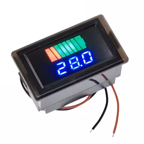 Batteriezustandsanzeige 12V 24V 48V 60V 72V – LED-Voltmeter für Auto, Motorrad, Fahrrad, E-Scooter