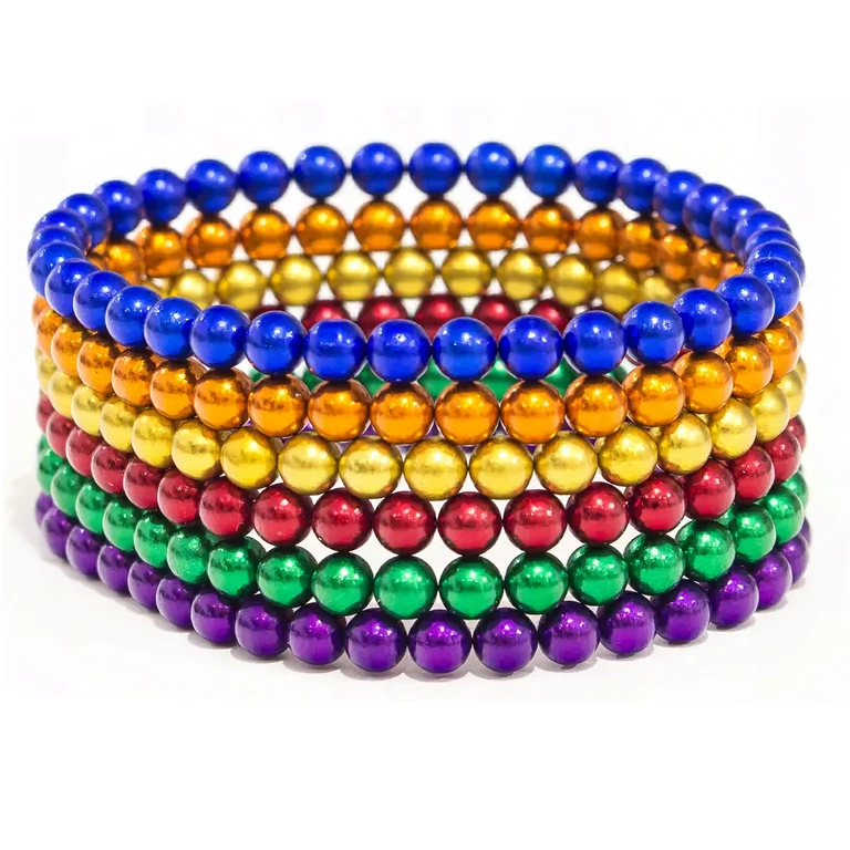 Magnetischer Regenbogenwürfel aus 216 Neodym-Magnetkugeln