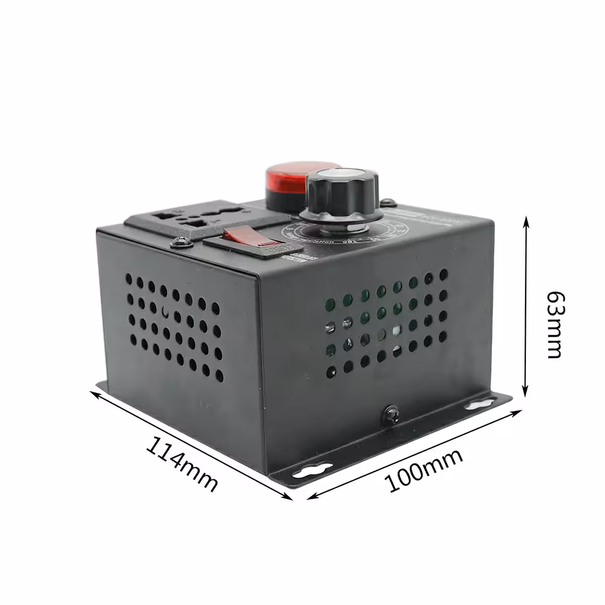 Gerät zur Drehzahlregelung von Elektromotoren mit Digitalanzeige und ON/OFF Schalter