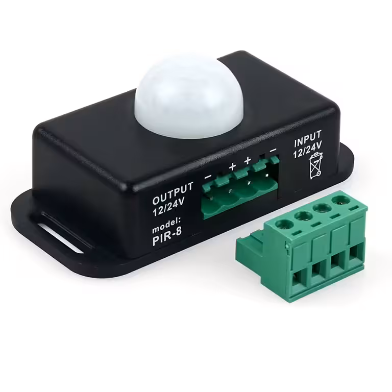PIR Bewegungsmelder 12V–24V 6A – Präsenzschalter mit Schaltplan