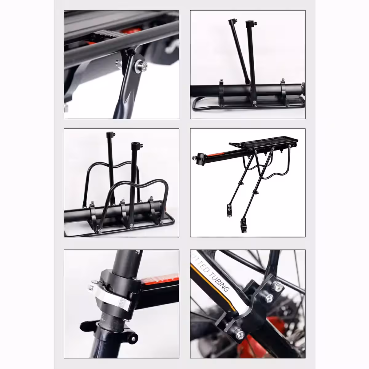 Verstellbarer Aluminium-Gepäckträger – einfache Montage am Sattelrohr