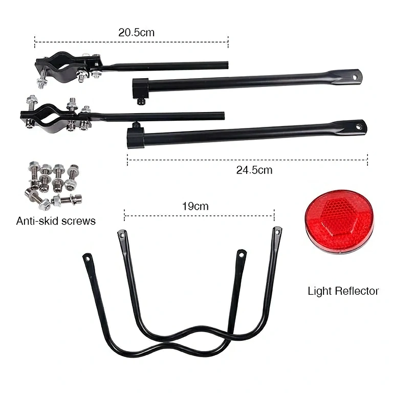 Fahrradgepäckträger mit Klemmen- und Schraubsystem Schnellmontage-Fahrradgepäckträger am Sattelrohr