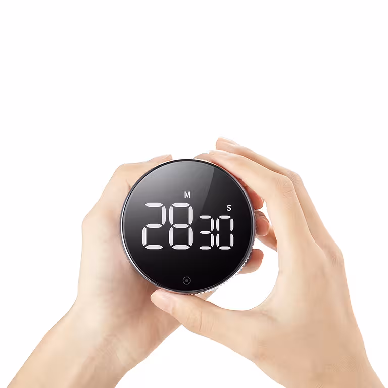 Digitale Küchenstoppuhr mit Alarm LED – professioneller Timer mit Magnet und großem Display