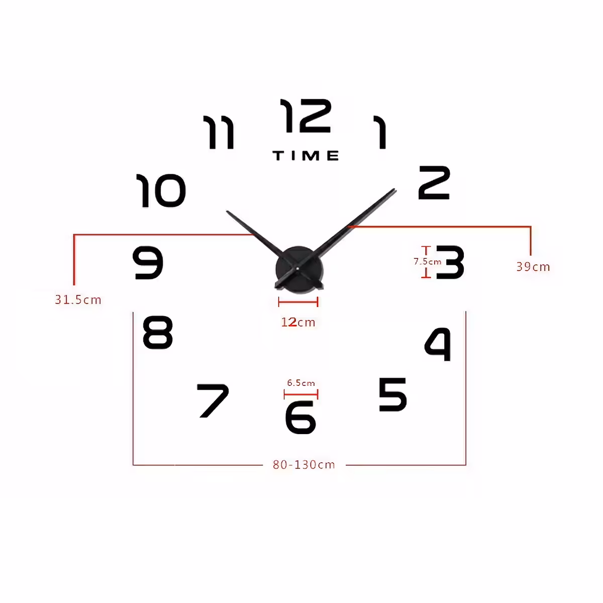 Große dekorative Uhr, ideal für moderne Räume: Wohnzimmer, Hotel, Rezeption